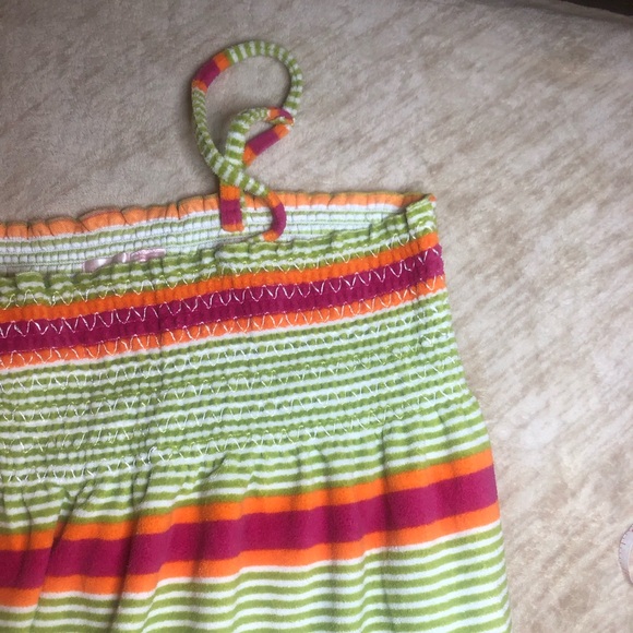 LIME GREEN TERI CLOTH COVER UP DRESS - Picture 6 of 8